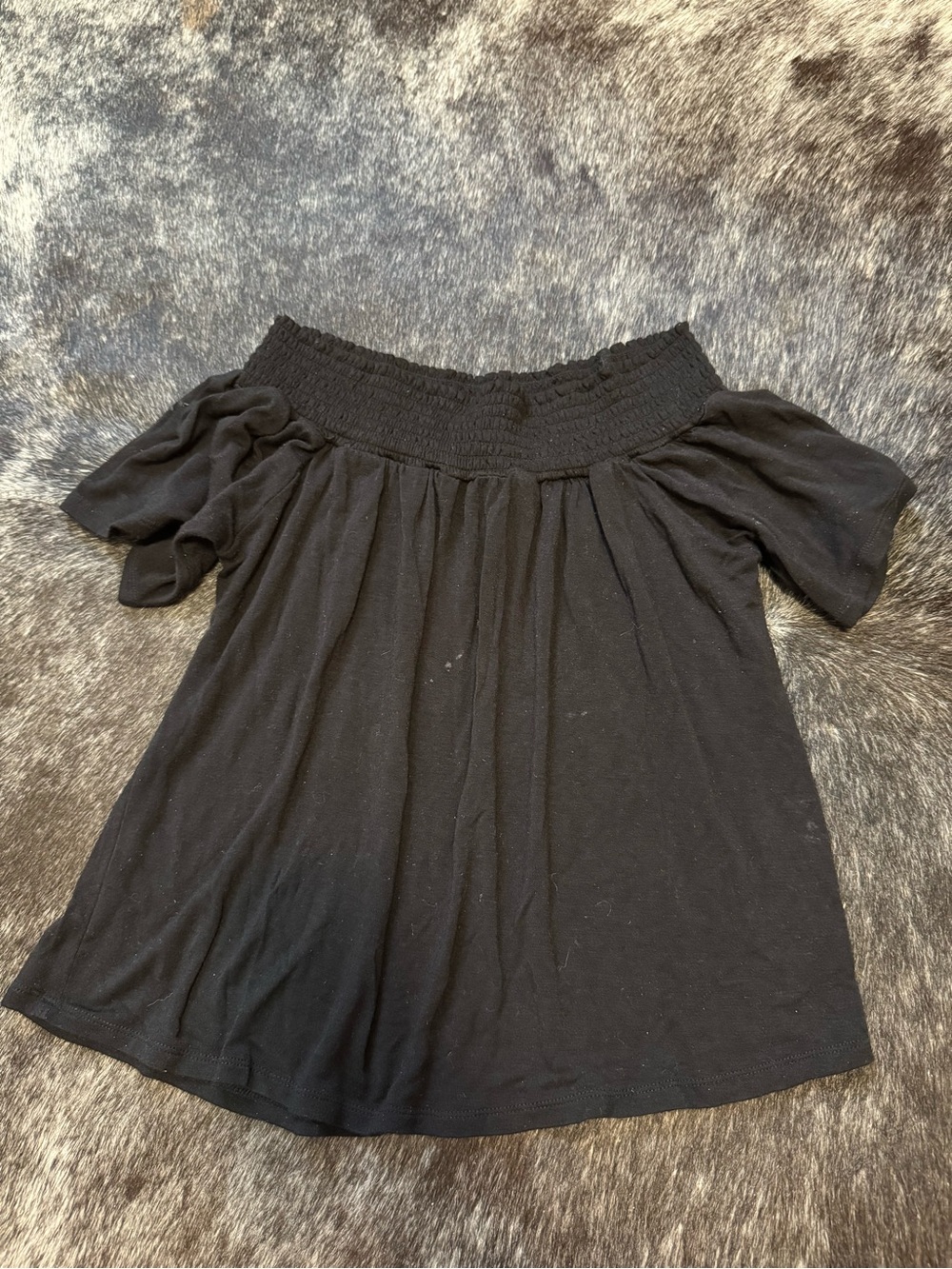 Black off the shoulder top